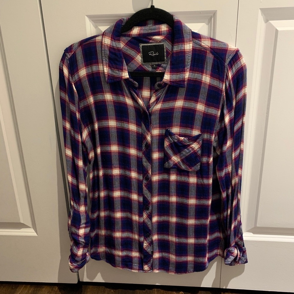 EUC! - Rails | Plaid Blue Red White Shirt